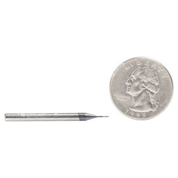 51662 0.020" AlTiN Coated CNC Steel Square Mini End Mill Bit, 2-Flute Alt 2 - Image