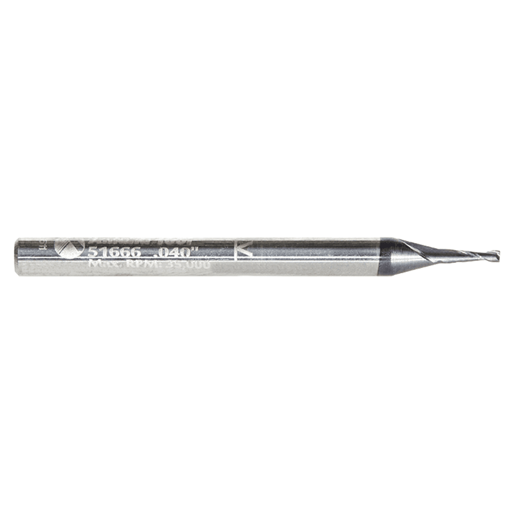 0.040" AlTiN Coated CNC Steel Square Mini End Mill Bit, 2-Flute Alt 2 - Image