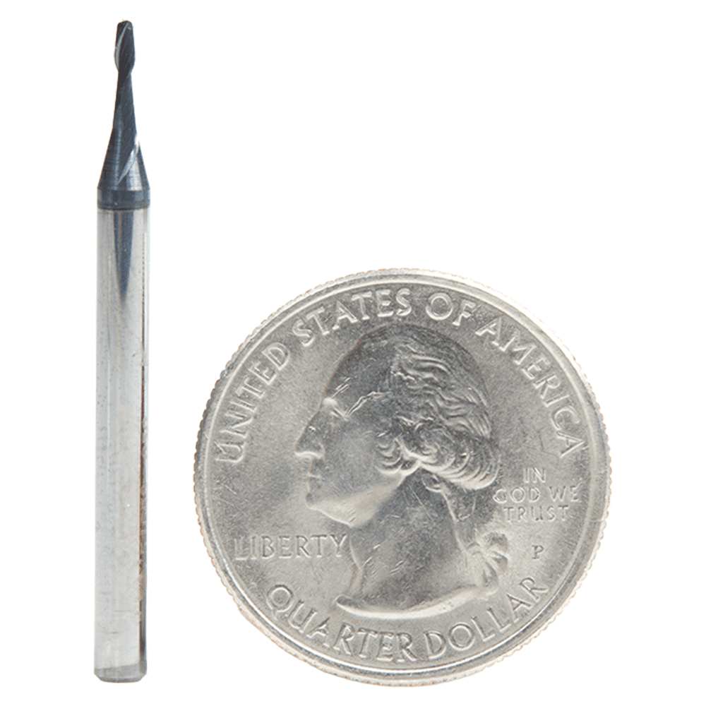 0.050" AlTiN Coated CNC Steel Square Mini End Mill Bit, 2-Flute Main - Image