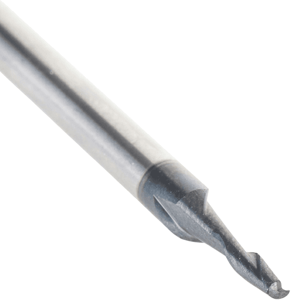 1/16" Dia x 3/16" CNC Solid Carbide Up-Cut Spiral Router Bit for Steel/Stainless Steel with AlTiN Coating 2-Flute, 1/8" Shank Alt 3 - Image