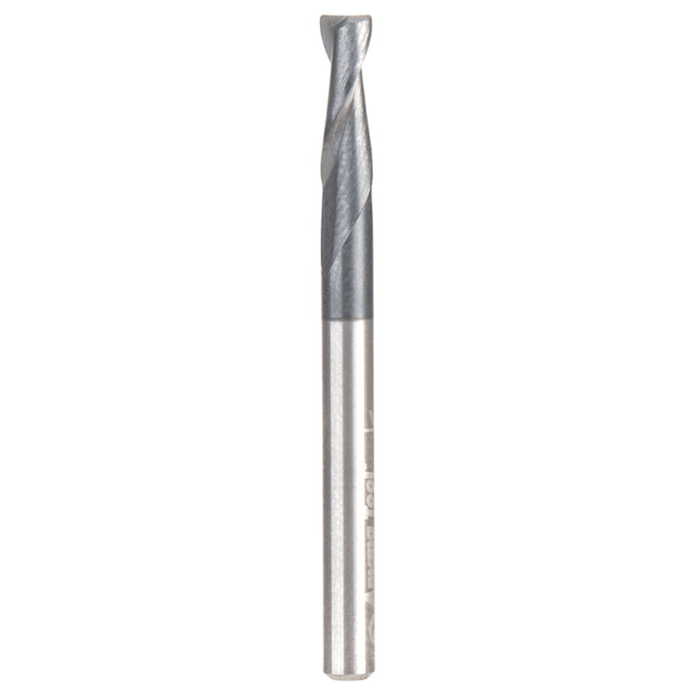 1/8" Dia x 3/8" CNC Solid Carbide Up-Cut Spiral Router Bit for Steel/Stainless Steel with AlTiN Coating 2-Flute, 1/8" Shank Main - Image