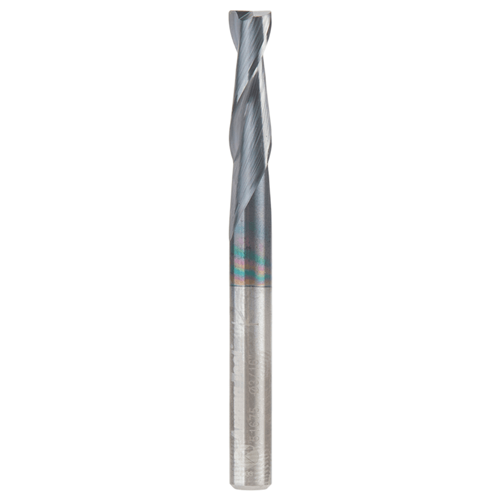 3/16" Dia x 5/8" CNC Solid Carbide Up-Cut Spiral Router Bit for Steel/Stainless Steel with AlTiN Coating 2-Flute, 3/16" Shank Main - Image