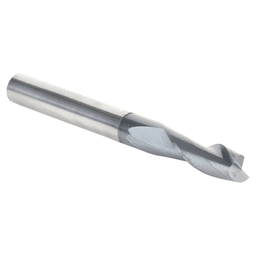 1/4" Dia x 3/4" CNC Solid Carbide Up-Cut Spiral Router Bit for Steel/Stainless Steel with AlTiN Coating 2-Flute, 1/4" Shank Alt 2 - Image