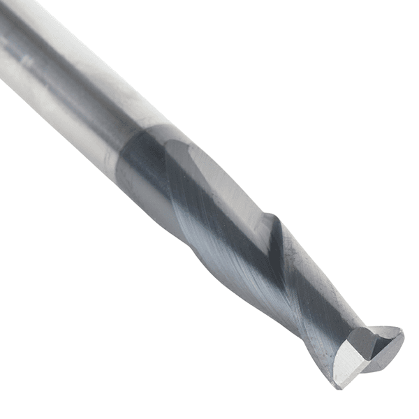 1/4" Dia x 3/4" CNC Solid Carbide Up-Cut Spiral Router Bit for Steel/Stainless Steel with AlTiN Coating 2-Flute, 1/4" Shank Alt 4 - Image