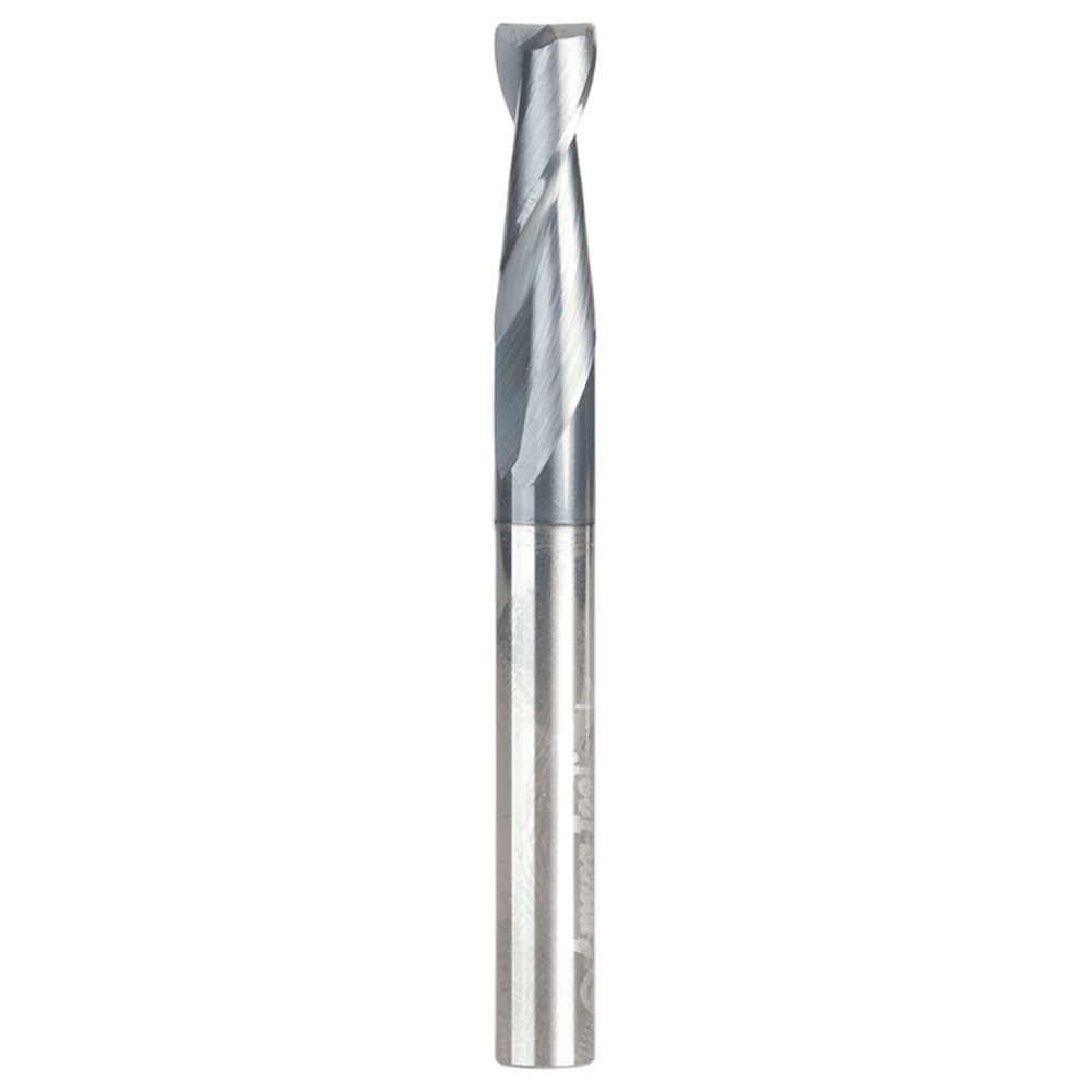 1/4" Dia x 3/4" CNC Solid Carbide Up-Cut Spiral Router Bit for Steel/Stainless Steel with AlTiN Coating 2-Flute, 1/4" Shank Main - Image