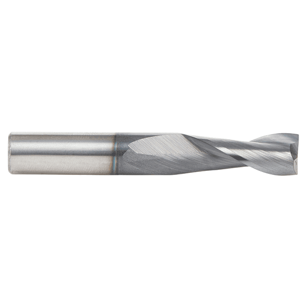 3/8" Dia x 1" CNC Solid Carbide Spiral Router Bit for Steel/Stainless Steel with AlTiN Coating 2-Flute, 3/8" Shank Alt 1 - Image