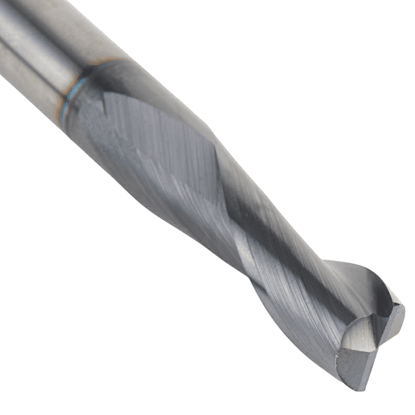 3/8" Dia x 1" CNC Solid Carbide Spiral Router Bit for Steel/Stainless Steel with AlTiN Coating 2-Flute, 3/8" Shank Alt 4 - Image