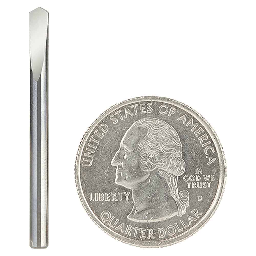 1/8" Dia x 7/16" CNC Solid Carbide 118° Point Spade Drill Router Bit, 1/8" Shank Main - Image