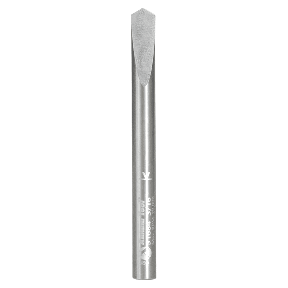 3/16" Dia x 9/16" CNC Solid Carbide 118° Point Spade Drill Router Bit, 3/16" Shank Main - Image