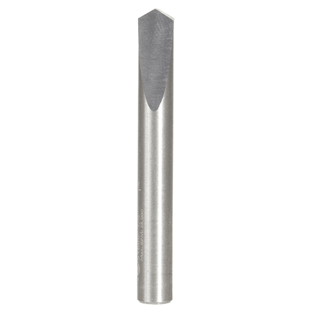 1/4" Dia x 11/16" CNC Solid Carbide 118° Point Spade Drill Router Bit, 1/4" Shank Main - Image