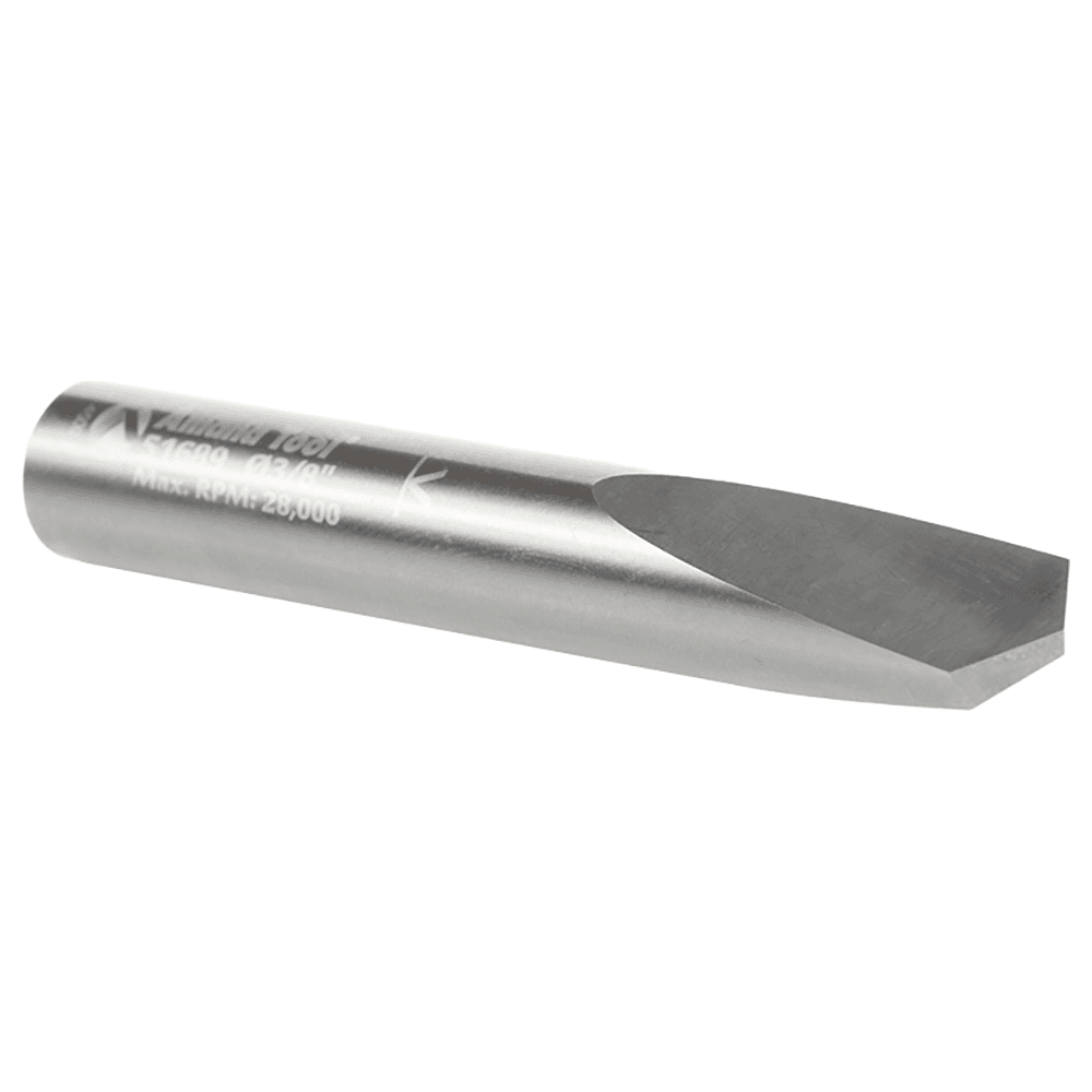 3/8" Dia x 1" CNC Solid Carbide 118° Point Spade Drill Router Bit, 3/8" Shank Alt 4 - Image
