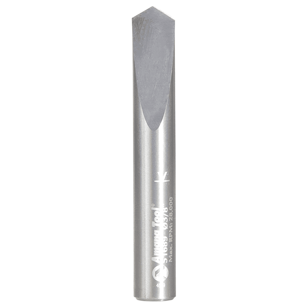 3/8" Dia x 1" CNC Solid Carbide 118° Point Spade Drill Router Bit, 3/8" Shank Main - Image