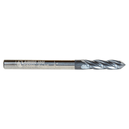1/8" Dia x 1/16" High Performance CNC Solid Carbide 'V' Spiral Drills with AlTiN Coating 4-Flute, 1/8 Shank, 1-1/2" Long Up-Cut Router Bit, /End Mill Alt 2 - Image