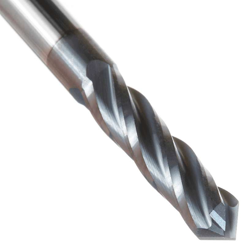 1/8" Dia x 1/16" High Performance CNC Solid Carbide 'V' Spiral Drills with AlTiN Coating 4-Flute, 1/8 Shank, 1-1/2" Long Up-Cut Router Bit, /End Mill Alt 3 - Image