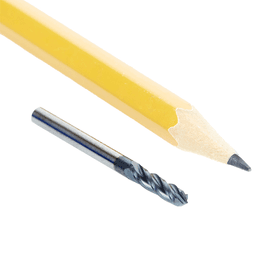 1/8" Dia x 1/16" High Performance CNC Solid Carbide 'V' Spiral Drills with AlTiN Coating 4-Flute, 1/8 Shank, 1-1/2" Long Up-Cut Router Bit, /End Mill Alt 4 - Image
