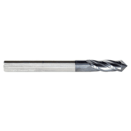 1/4" Dia x 1/8 High Performance CNC Solid Carbide 'V' Spiral Drills with AlTiN Coating 4-Flute, 1/4" Shank, 2-1/2" Long Up-Cut Router Bit, /End Mill Alt 2 - Image