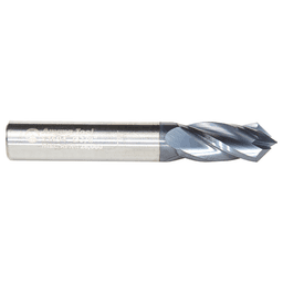 3/8" Dia x 3/16" High Performance CNC Solid Carbide 'V' Spiral Drills with AlTiN Coating 4-Flute, 3/8" Shank x 2-1/2" Long Up-Cut Router Bit, /End Mill Alt 2 - Image