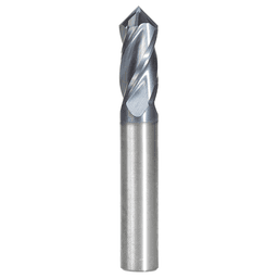 3/8" Dia x 3/16" High Performance CNC Solid Carbide 'V' Spiral Drills with AlTiN Coating 4-Flute, 3/8" Shank x 2-1/2" Long Up-Cut Router Bit, /End Mill Main - Image
