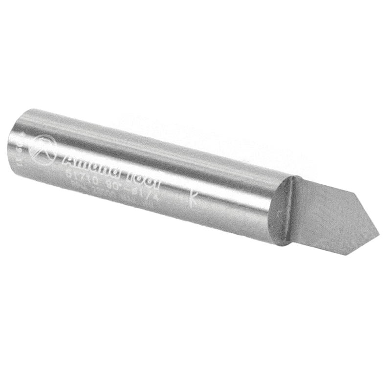 1/4" x 1-1/2" V-Groove Bit, 1-Flute, 1/4" Shank - Alt Image 2