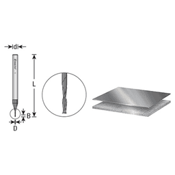 51719 0.010" AlTiN Coated CNC Steel Square Mini End Mill Bit, 4-Flute Main - Image
