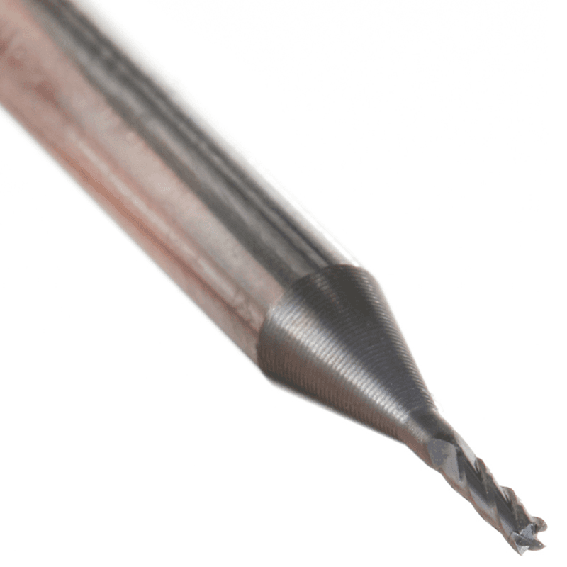 0.035" AlTiN Coated CNC Steel Square Mini End Mill Bit, 4-Flute Alt 4 - Image