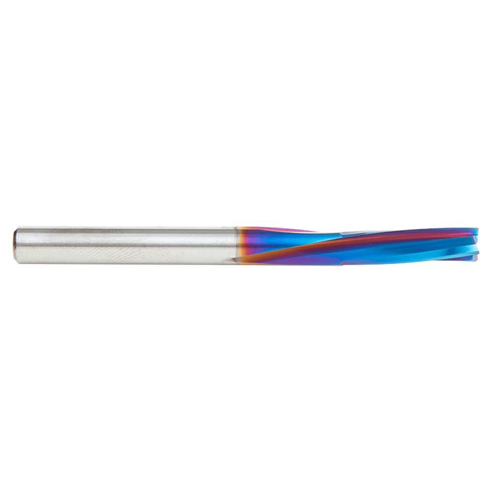 1/4" Dia x 7/8" Solid Carbide Spektra Extreme Tool Life Coated Spiral Finisher, 1/4" Shank Down-Cut Router Bit Alt 2 - Image