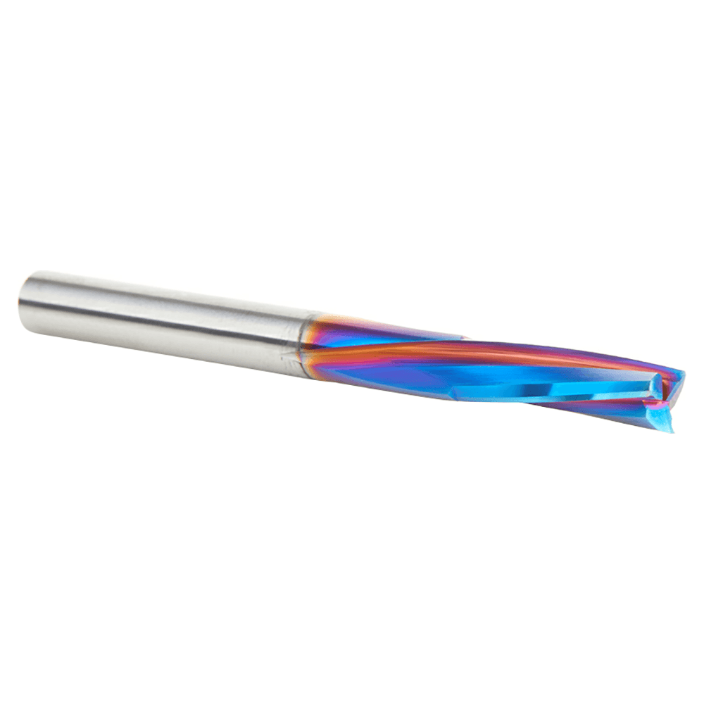 1/4" Dia x 7/8" Solid Carbide Spektra Extreme Tool Life Coated Spiral Finisher, 1/4" Shank Down-Cut Router Bit Alt 3 - Image