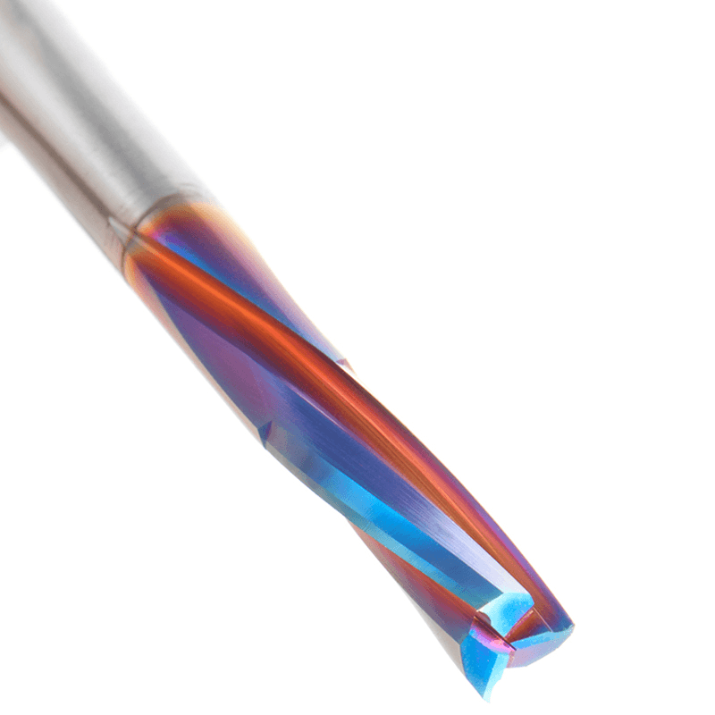 1/4" Dia x 7/8" Solid Carbide Spektra Extreme Tool Life Coated Spiral Finisher, 1/4" Shank Down-Cut Router Bit Alt 5 - Image