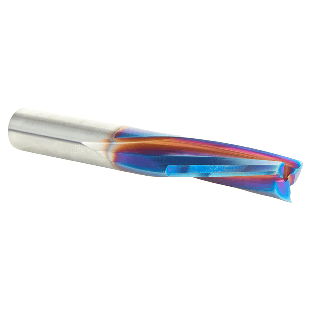 3/8" Dia x 1-1/8" Solid Carbide Spektra Extreme Tool Life Coated Spiral Finisher, 3/8" Shank Down-Cut Router Bit Alt 3 - Image