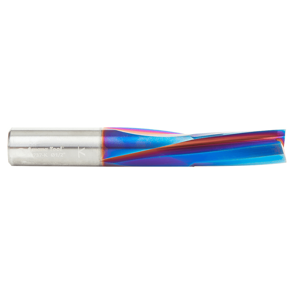1/2" Dia x 1-1/8" Solid Carbide Spektra Extreme Tool Life Coated Spiral Finisher, 1/2" Shank Down-Cut Router Bit Alt 2 - Image