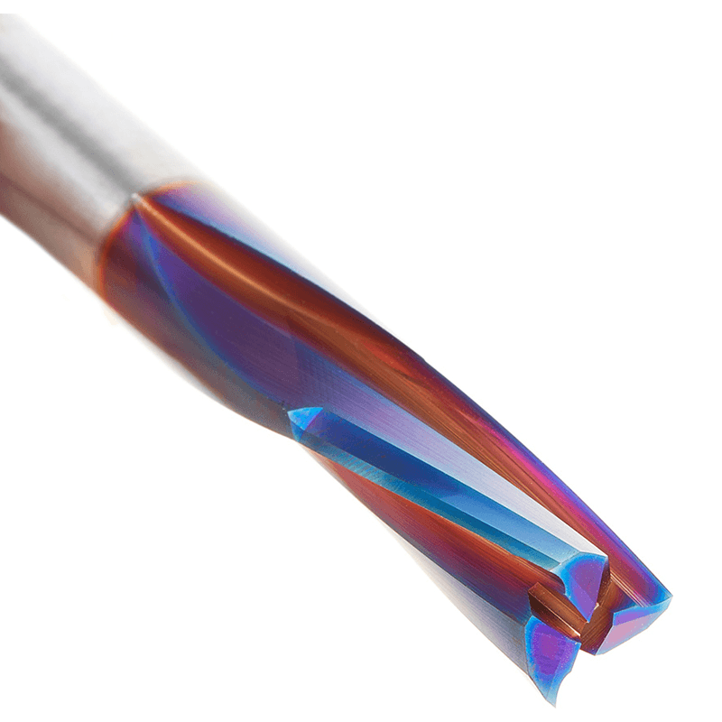 1/2" Dia x 1-1/8" Solid Carbide Spektra Extreme Tool Life Coated Spiral Finisher, 1/2" Shank Down-Cut Router Bit Alt 5 - Image
