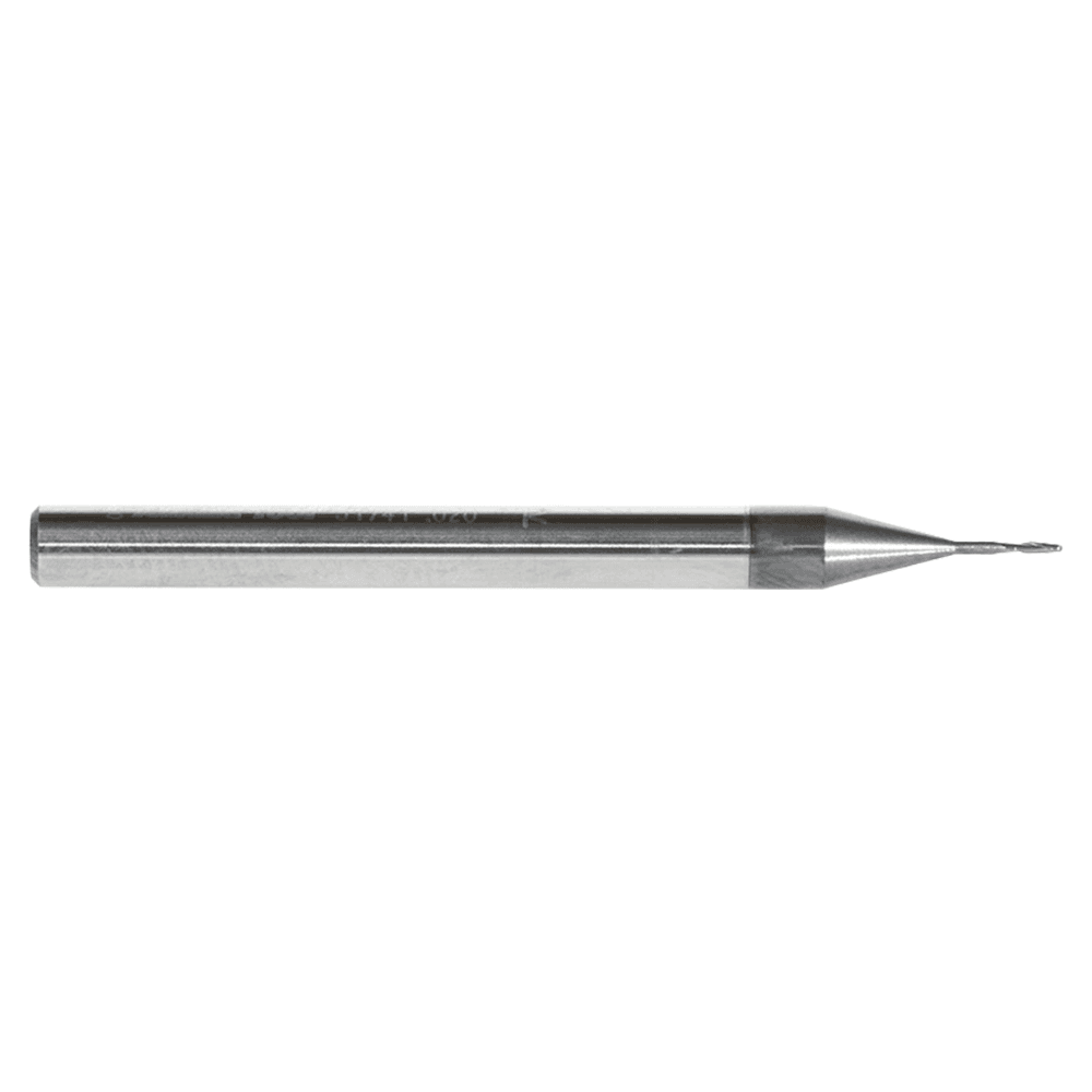 0.020" AlTiN Coated CNC Steel Ball End Mini Mill Bit, 2-Flute Alt 2 - Image