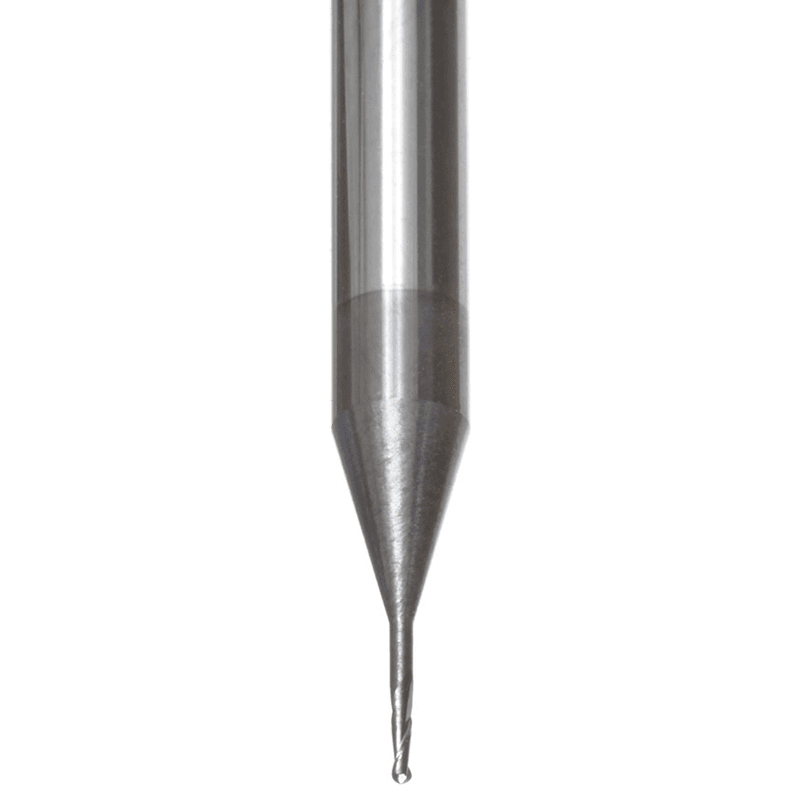 0.020" AlTiN Coated CNC Steel Ball End Mini Mill Bit, 2-Flute Alt 4 - Image