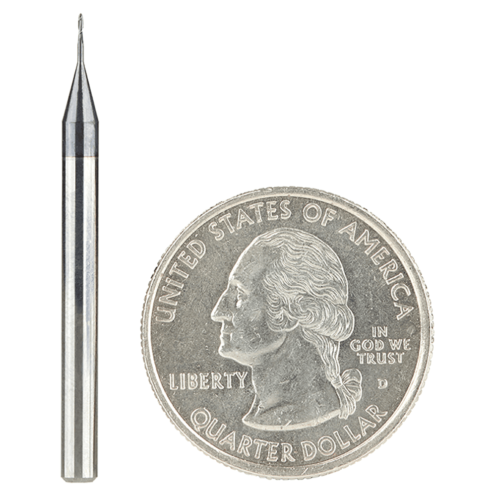 0.020" AlTiN Coated CNC Steel Ball End Mini Mill Bit, 2-Flute Main - Image