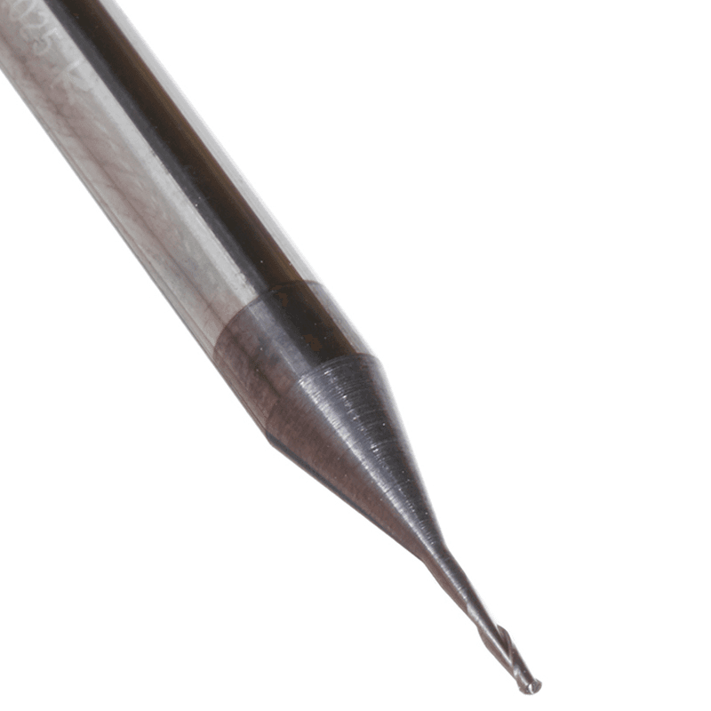 0.025" AlTiN Coated CNC Steel Ball End Mini Mill Bit, 2-Flute Alt 4 - Image
