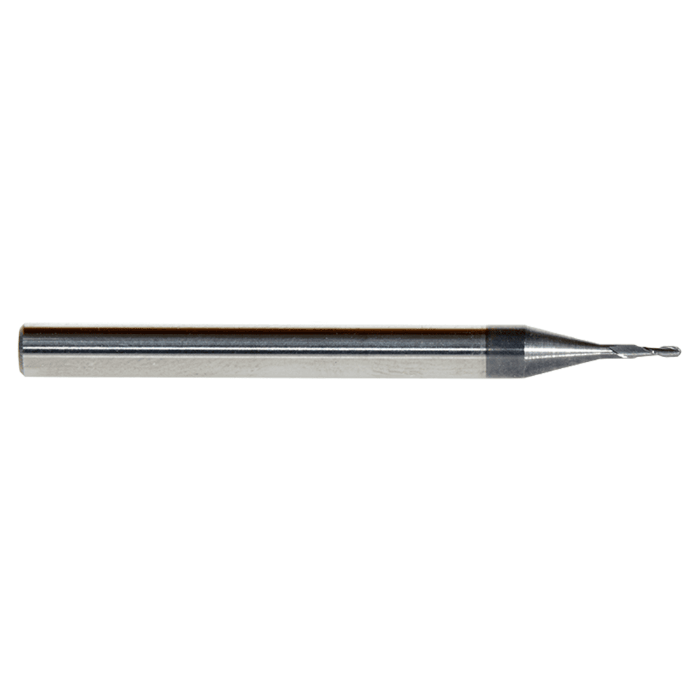 0.030" AlTiN Coated CNC Steel Ball End Mini Mill Bit, 2-Flute Alt 2 - Image