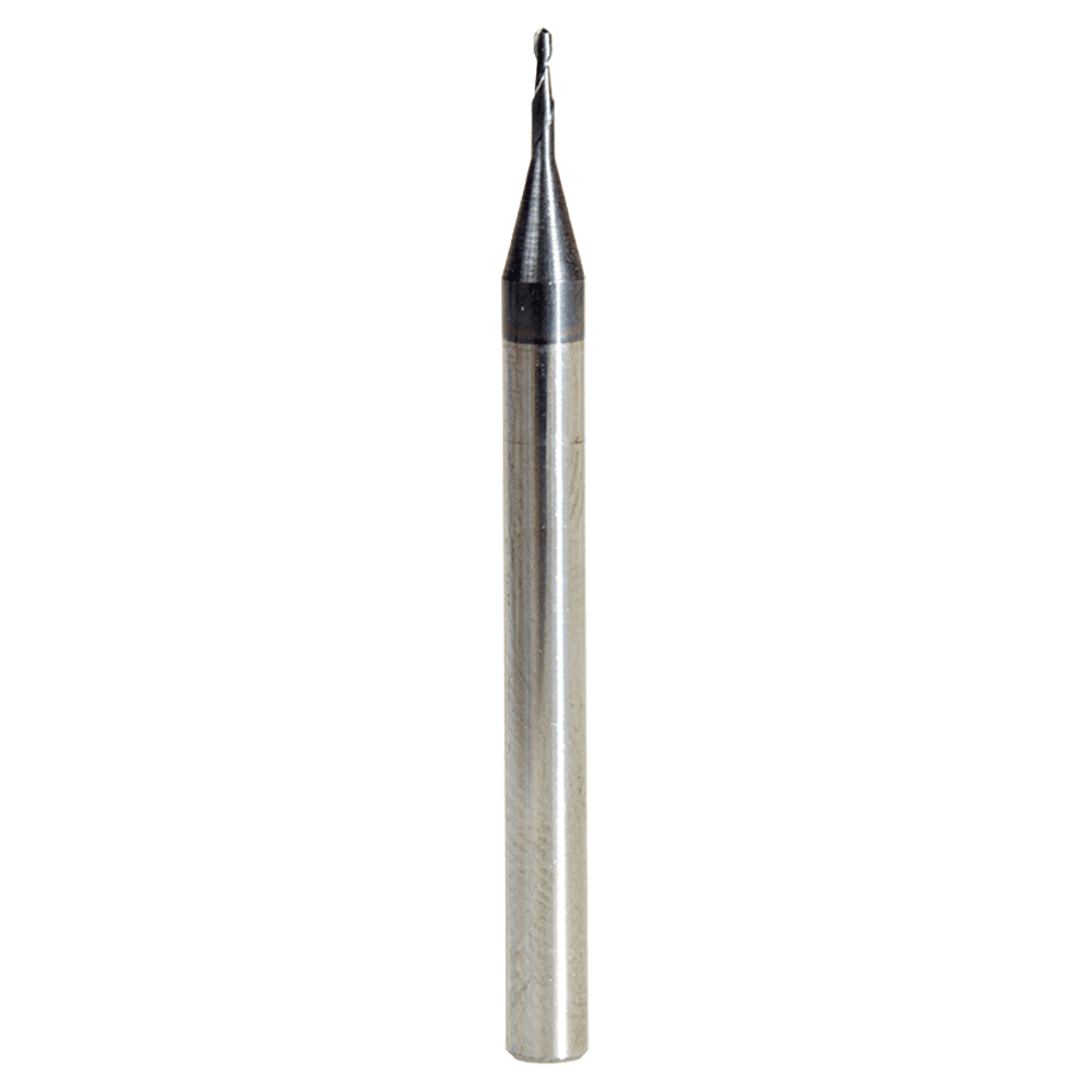 0.030" AlTiN Coated CNC Steel Ball End Mini Mill Bit, 2-Flute Main - Image