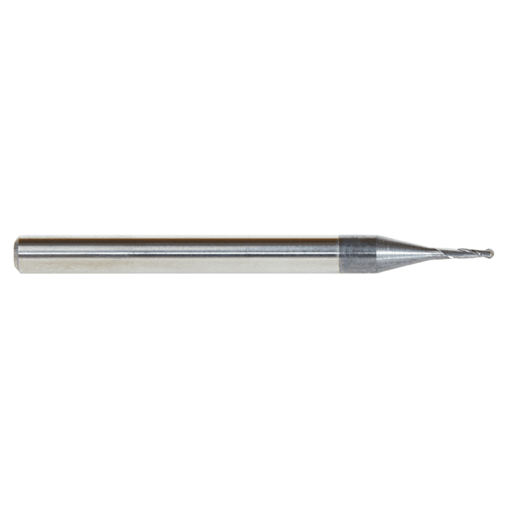 0.035" AlTiN Coated CNC Steel Ball End Mini Mill Bit, 2-Flute Alt 2 - Image