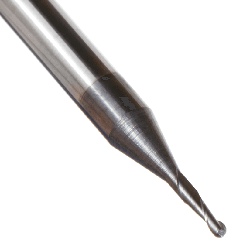 0.035" AlTiN Coated CNC Steel Ball End Mini Mill Bit, 2-Flute Alt 3 - Image