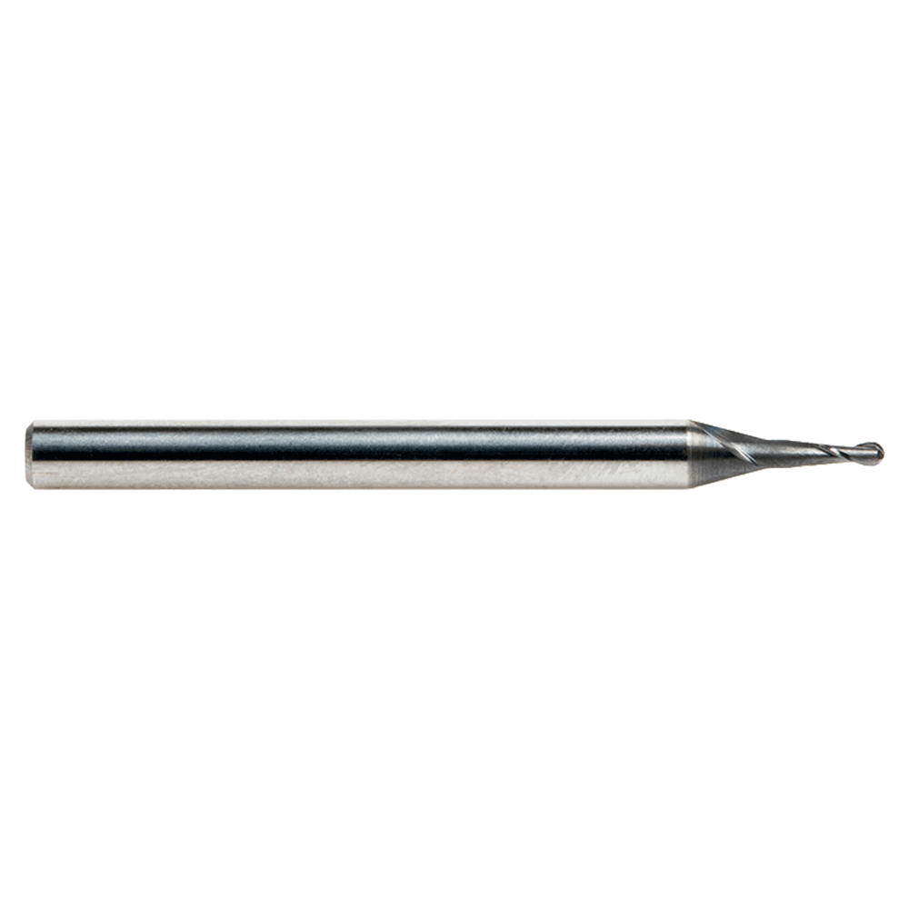 0.045" AlTiN Coated CNC Steel Ball End Mini Mill Bit, 2-Flute Alt 2 - Image