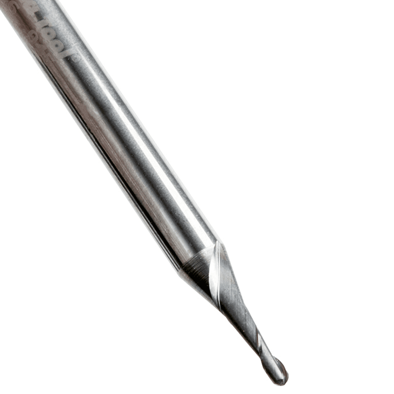 0.045" AlTiN Coated CNC Steel Ball End Mini Mill Bit, 2-Flute Alt 4 - Image