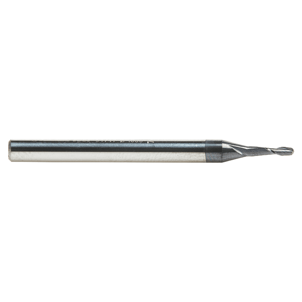 0.050" AlTiN Coated CNC Steel Ball End Mini Mill Bit, 2-Flute Alt 2 - Image