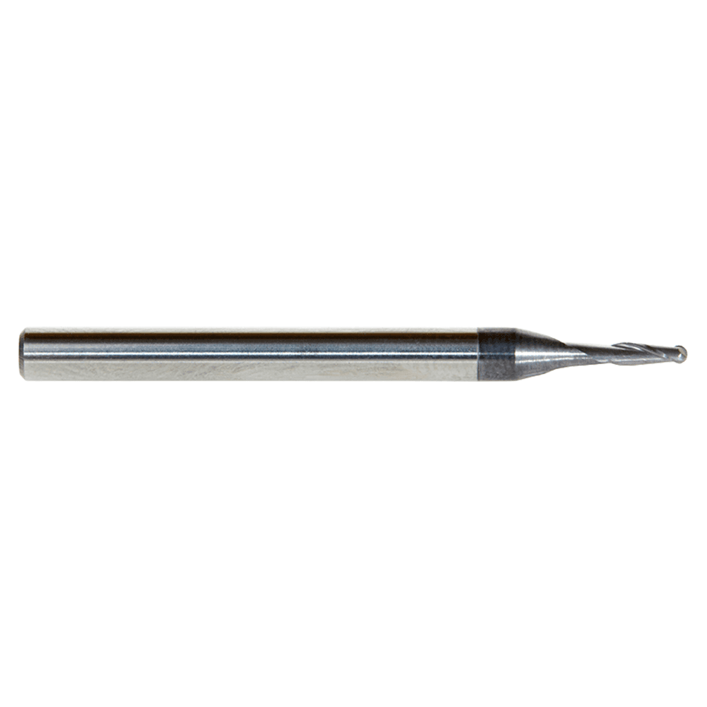0.055" AlTiN Coated CNC Steel Ball End Mini Mill Bit, 2-Flute Alt 2 - Image