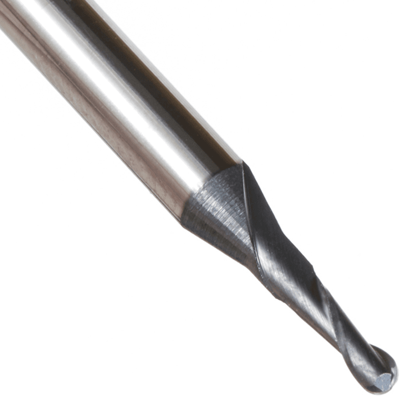0.060" AlTiN Coated CNC Steel Ball End Mini Mill Bit, 2-Flute Alt 3 - Image