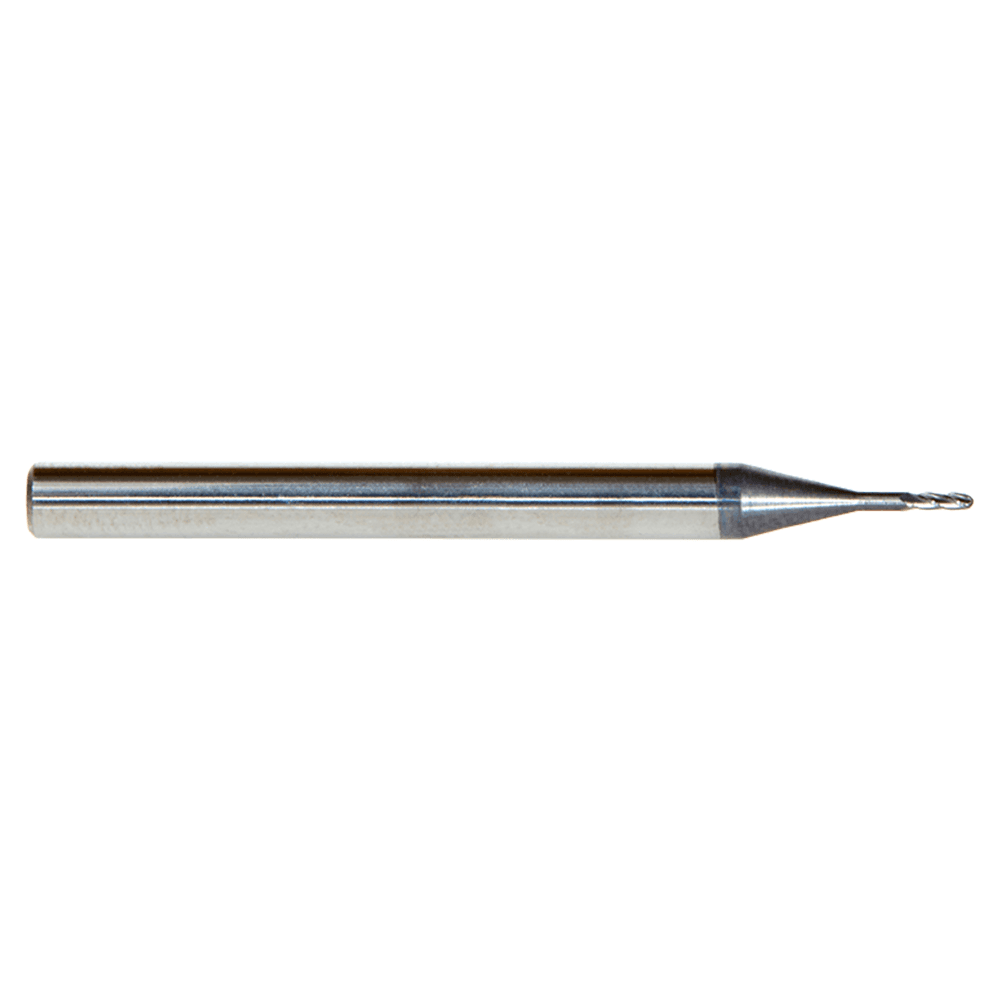 0.030" AlTiN Coated CNC Steel Ball End Mini Mill Bit, 4-Flute Alt 2 - Image