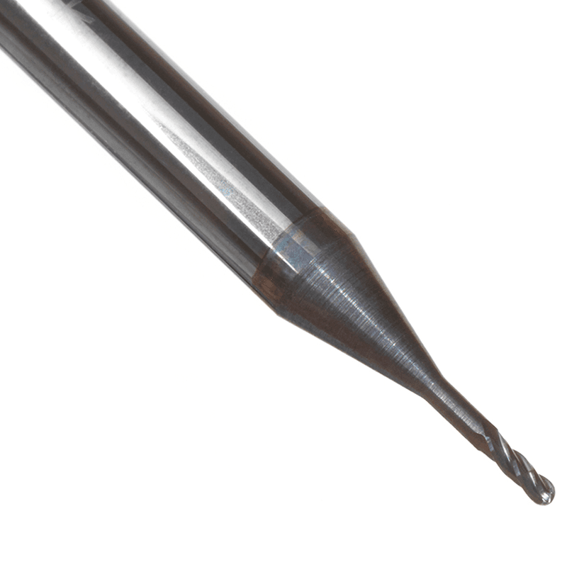 0.030" AlTiN Coated CNC Steel Ball End Mini Mill Bit, 4-Flute Alt 3 - Image