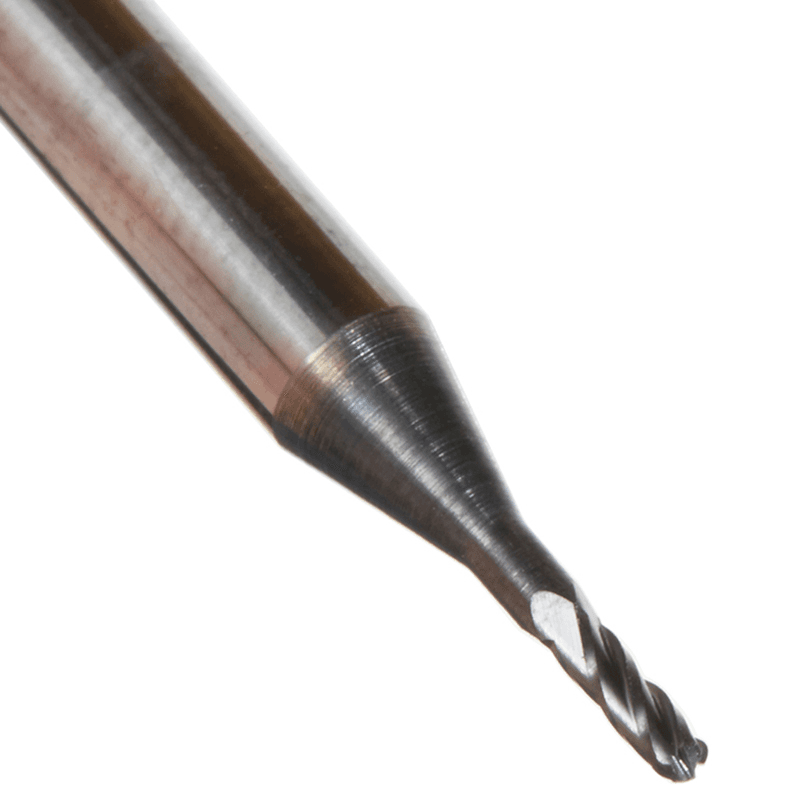0.040" AlTiN Coated CNC Steel Ball End Mini Mill Bit, 4-Flute Alt 3 - Image
