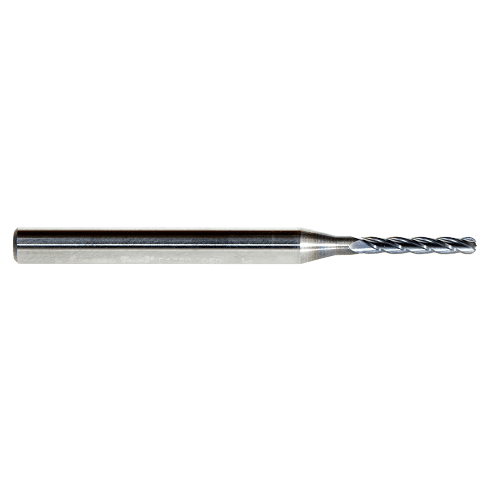 0.060" AlTiN Coated CNC Steel Ball End Mini Mill Bit, 4-Flute Alt 2 - Image