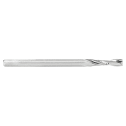 1/8" Dia x 1/2" Solid Carbide CNC Spiral Double 'O' Flute, Plastic Cutting, 1/8" Shank, 2" Long Up-Cut Router Bit Alt 2 - Image