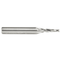 1/8" Dia x 1/2" Solid Carbide CNC Spiral Double 'O' Flute, Plastic Cutting, 1/4" Shank, 2" Long Up-Cut Router Bit Alt 2 - Image